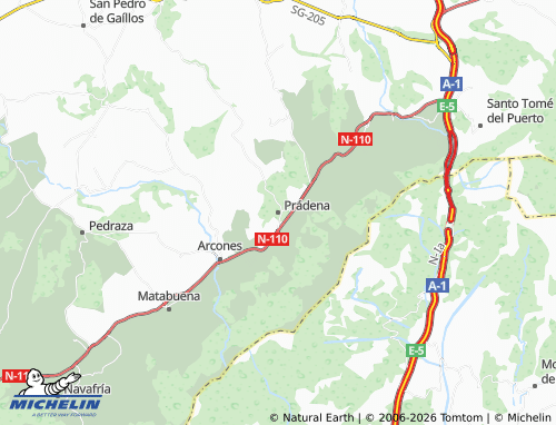Mapa MICHELIN Prádena - ViaMichelin