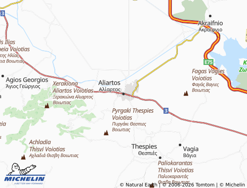 MICHELIN Aliartos map - ViaMichelin