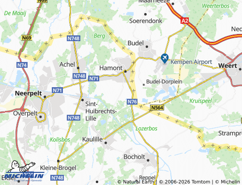 Mappa MICHELIN Hamont-Lo - ViaMichelin