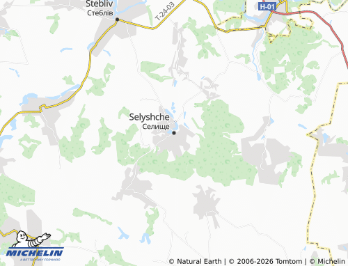 Mapa MICHELIN Selyshche - ViaMichelin