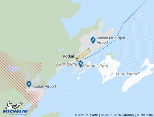 Mapa MICHELIN Kodiak - ViaMichelin
