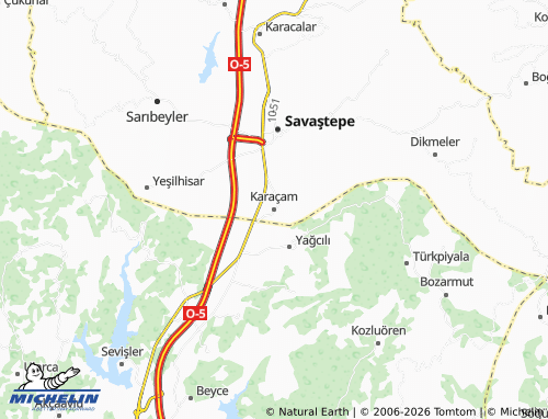 Kaart MICHELIN Karaçam - ViaMichelin
