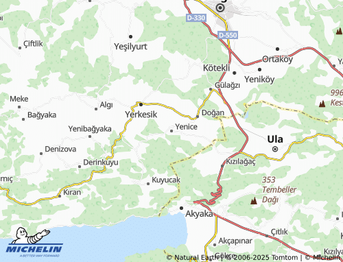 MICHELIN Yenice map - ViaMichelin