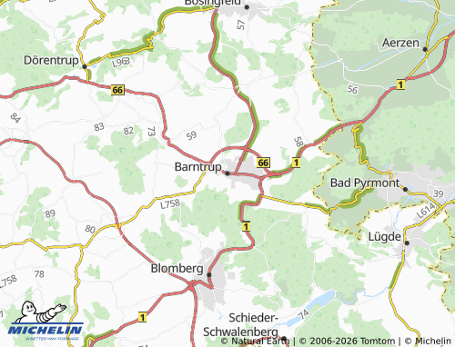 MICHELIN Barntrup map - ViaMichelin