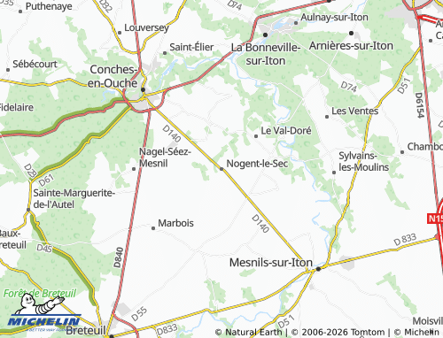 Mappa MICHELIN Nogent-le-Sec - ViaMichelin