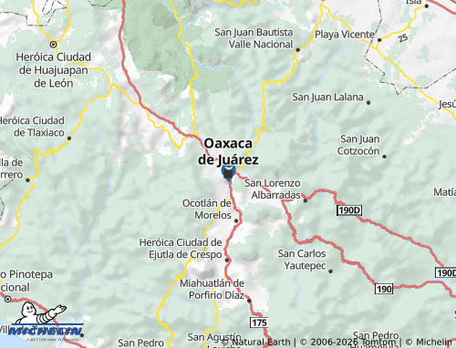 MICHELIN Oaxaca map - ViaMichelin