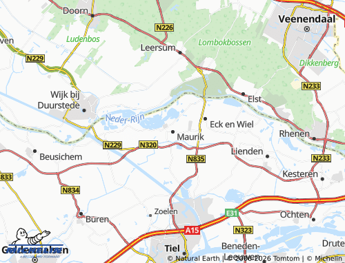 Carte MICHELIN Maurik - ViaMichelin