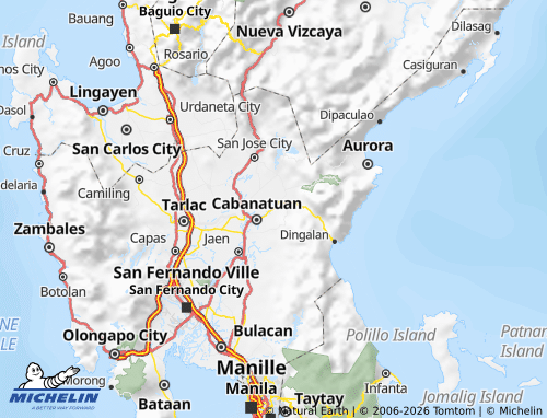 MICHELIN Nueva Ecija map - ViaMichelin
