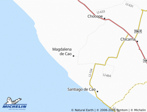 Mappa MICHELIN Magdalena de Cao - ViaMichelin
