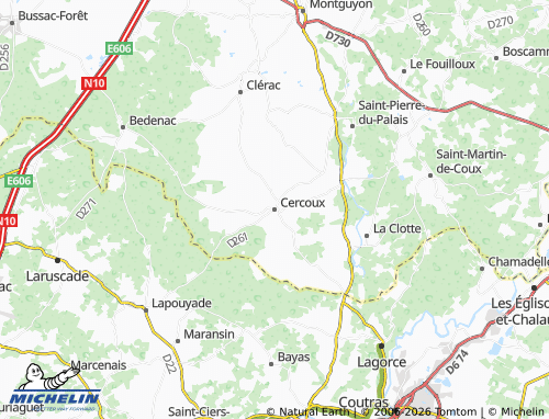 Mapa MICHELIN Cercoux - ViaMichelin