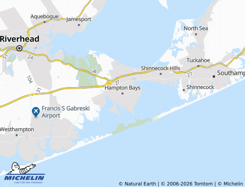 Mapa MICHELIN Hampton Bays - ViaMichelin