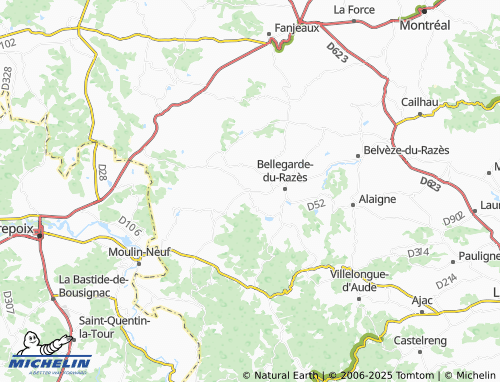 MICHELIN Escueillens-et-Saint-Just-de-Bélengard map - ViaMichelin