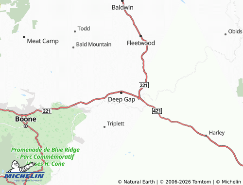 Mapa MICHELIN Deep Gap - ViaMichelin