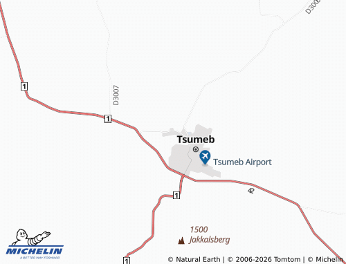 MICHELIN-Landkarte Tsumeb Extension 8 - ViaMichelin