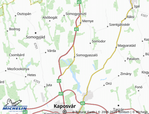 MICHELIN Somogyaszaló map - ViaMichelin
