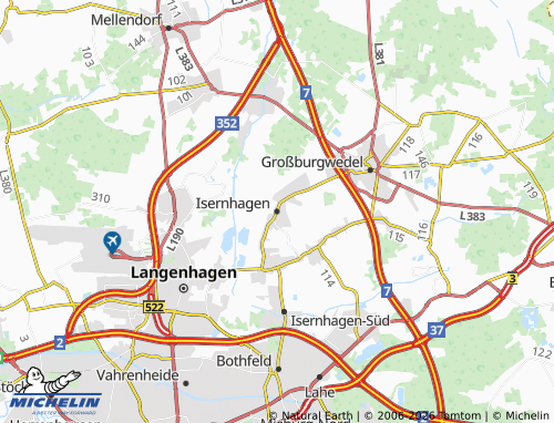 MICHELIN-Landkarte Isernhagen - ViaMichelin