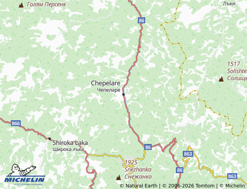 Mapa MICHELIN Chepelare - ViaMichelin