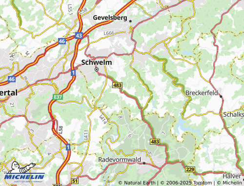 MICHELIN-Landkarte Königsfeld - ViaMichelin