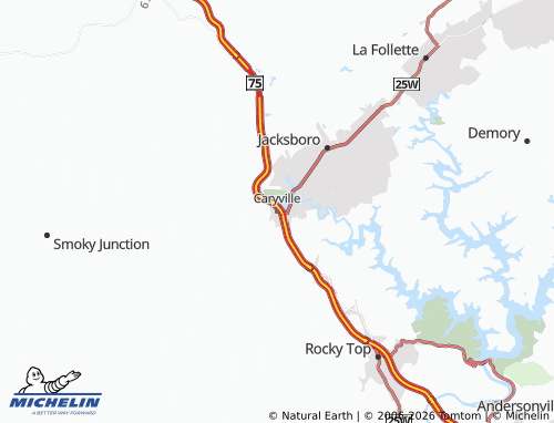 Mapa MICHELIN Caryville - ViaMichelin