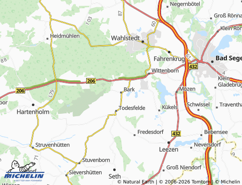 MICHELIN Bark map - ViaMichelin