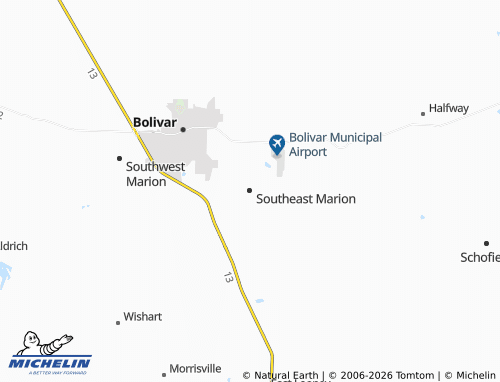 Mapa MICHELIN Southeast Marion - ViaMichelin