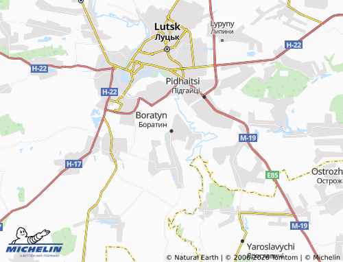 Mapa MICHELIN Boratyn - ViaMichelin