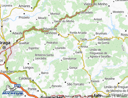 MICHELIN Chãos map - ViaMichelin