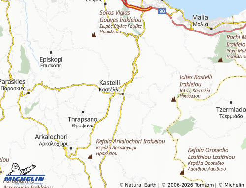 Mappa MICHELIN Kastelli - ViaMichelin