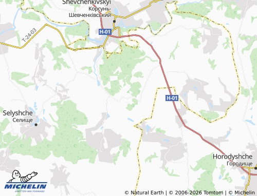 Mapa MICHELIN Hlushky - ViaMichelin