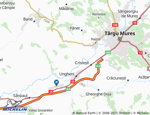 MICHELIN Sântioana De Mureș map - ViaMichelin