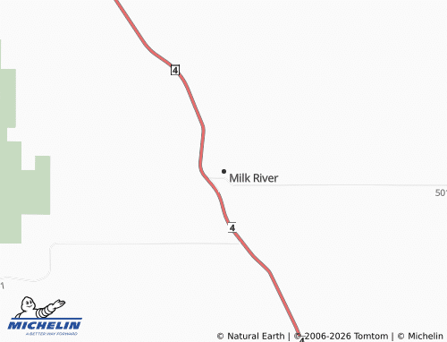 MICHELIN Milk River map - ViaMichelin