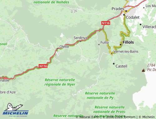 MICHELIN Escaro map - ViaMichelin