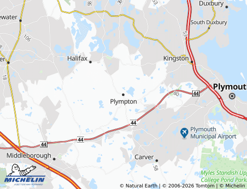Carte MICHELIN Plympton - ViaMichelin