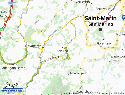 MICHELIN San Leo map - ViaMichelin
