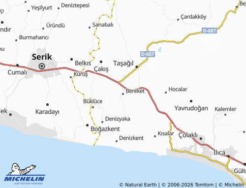 MICHELIN Bereket map - ViaMichelin