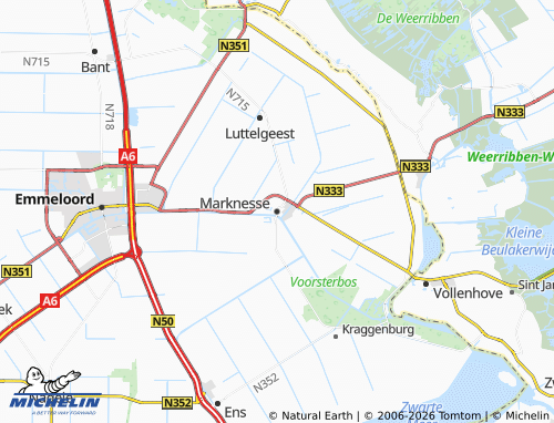 Carte MICHELIN Marknesse - ViaMichelin
