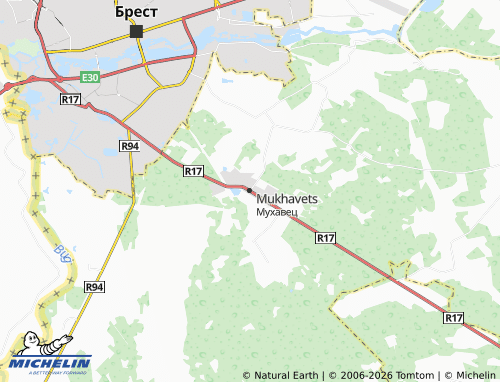 Carte MICHELIN Mukhavets - ViaMichelin