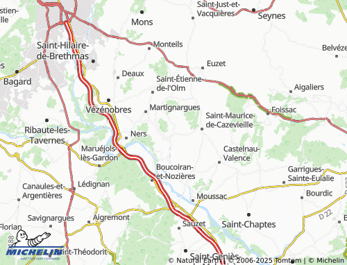 MICHELIN-Landkarte Saint-Césaire-de-Gauzignan - ViaMichelin