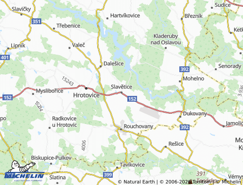 Mapa MICHELIN Slavětice - ViaMichelin
