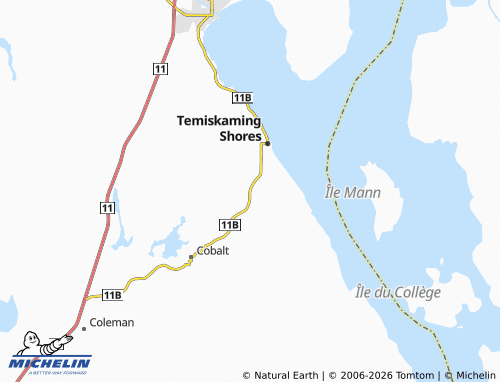 MICHELIN North Cobalt map - ViaMichelin