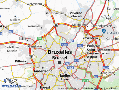 MICHELIN Laken map - ViaMichelin