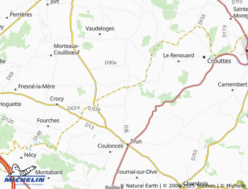Carte MICHELIN Montreuil-la-Cambe - ViaMichelin
