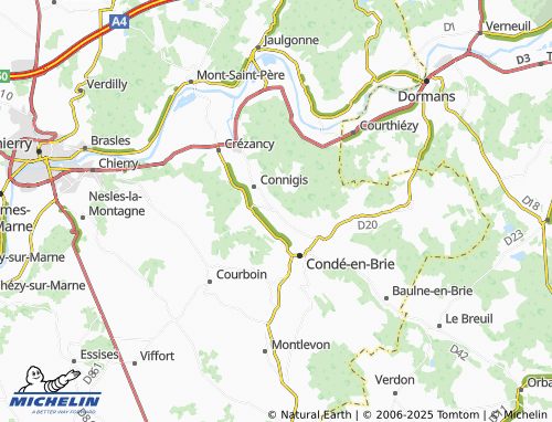 MICHELIN-Landkarte Monthurel - ViaMichelin