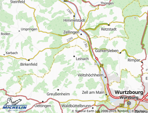 Mappa MICHELIN Leinach - ViaMichelin