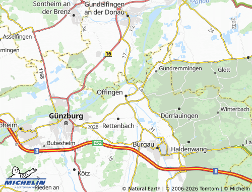 Mappa MICHELIN Offingen - ViaMichelin