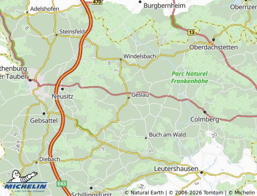 Mappa MICHELIN Geslau - ViaMichelin