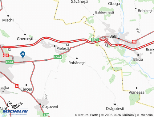 MICHELIN-Landkarte Robănești - ViaMichelin