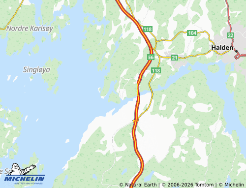 Mapa MICHELIN Sponvika - ViaMichelin