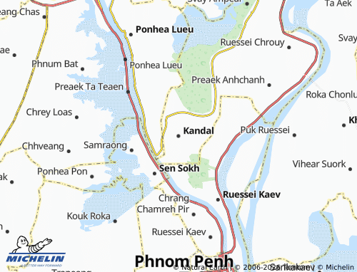 MICHELIN Kandal map - ViaMichelin