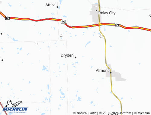 Mapa MICHELIN Dryden - ViaMichelin